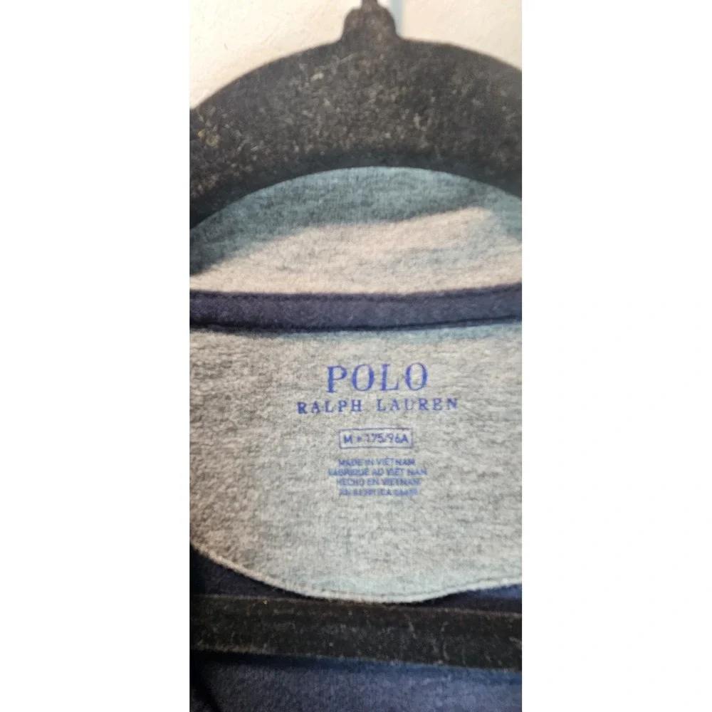 Polo Ralph Lauren Sweater‎ Mens M Blue Pony 1/4 Quarter Zip Long Sleeve Preppy